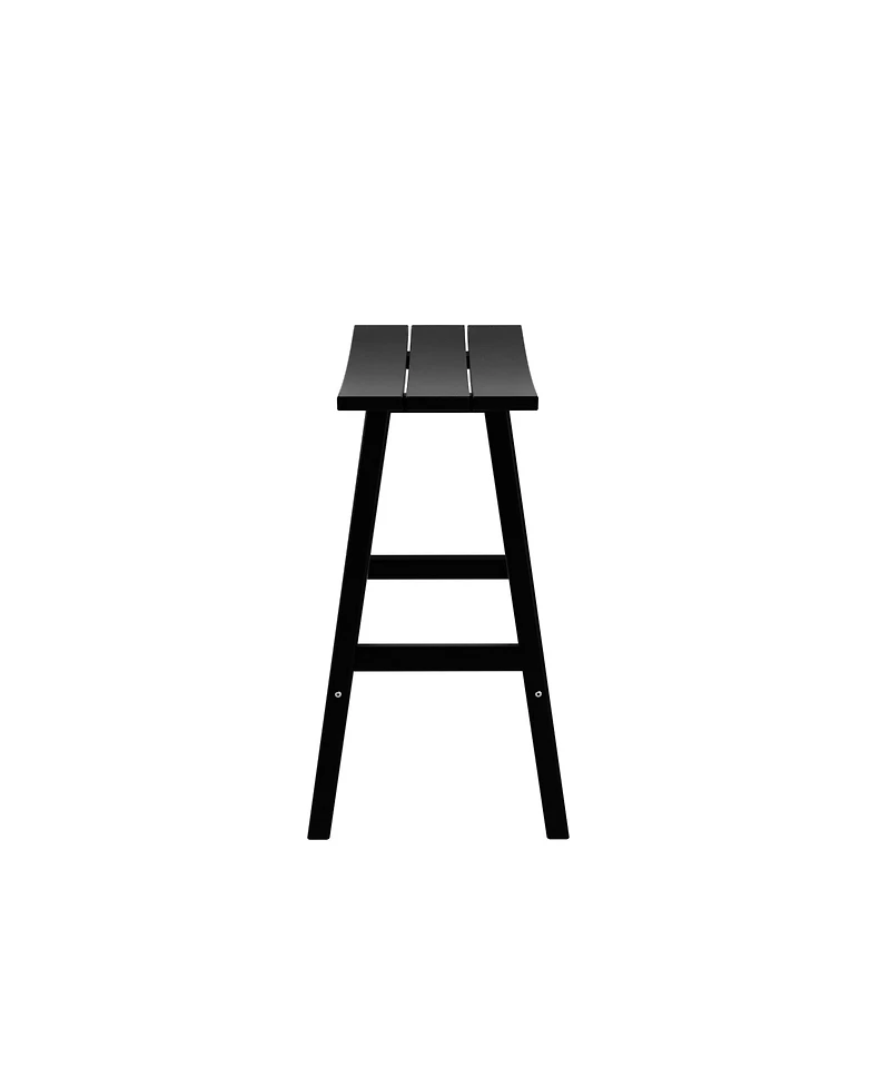 WestinTrends Outdoor Patio Adirondack Bar Height Stool Saddle Seat Chair Set of 2