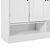 Streamdale Modern White Shoe Cabinet with Adjustable Shelves