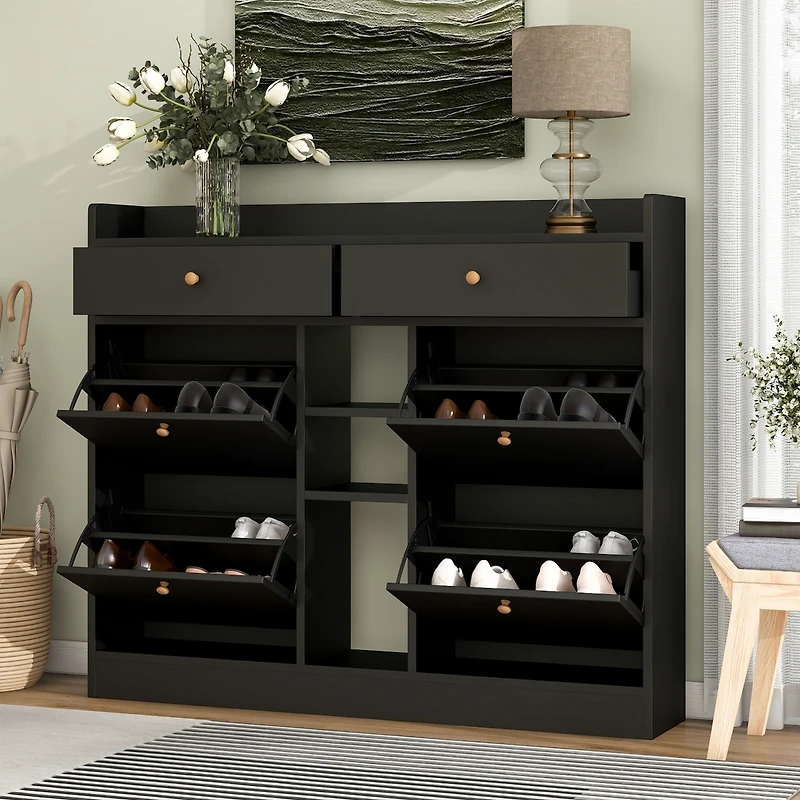 Streamdale Furniture 4-Drawer Shoe Cabinet for Entrance Hallway