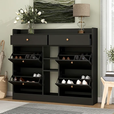 Streamdale Furniture 4-Drawer Shoe Cabinet for Entrance Hallway