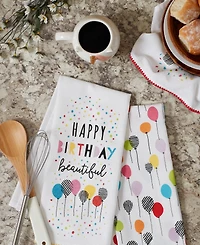Design Imports Happy Birthday Confetti Collection, Dishtowel Set