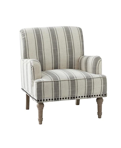 Geltrude Farmhouse Wooden Armchair with Nailhead Trim