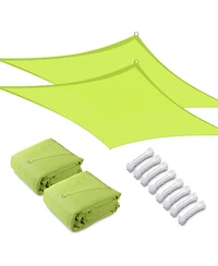 2 Pack 20x16 Ft 97% Uv Block Rectangle Sun Shade Sail Canopy Outdoor Patio Yard