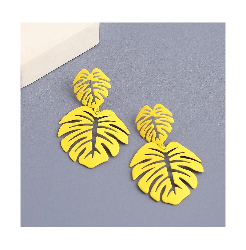 Sohi Women's Leaf Drop Earrings