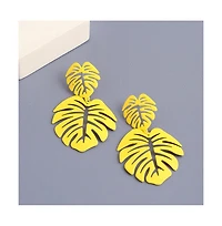 Sohi Women's Leaf Drop Earrings