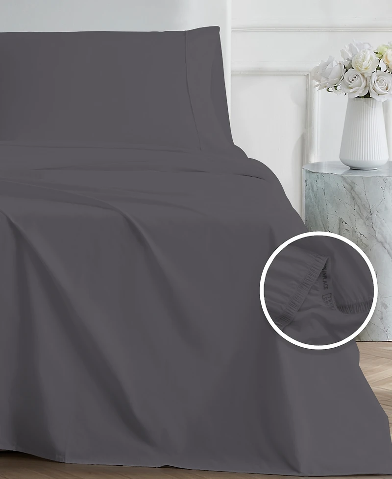 Color Sense 300 Thread Count 100% Cotton Sateen 3-Pc. Sheet Set, Twin