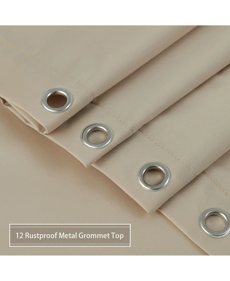 Caromio Waterproof Fabric Shower Curtain Liner with Magnets, 72" x 72"