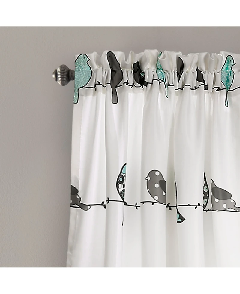 Lush Decor Rowley Birds Light Filtering Window Curtain Panels