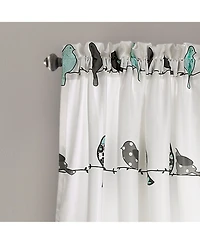 Lush Decor Rowley Birds Light Filtering Window Curtain Panels