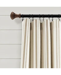 Lush Decor Farmhouse Stripe Yarn Dyed Eco-Friendly Recycled Cotton Window Curtain Panels