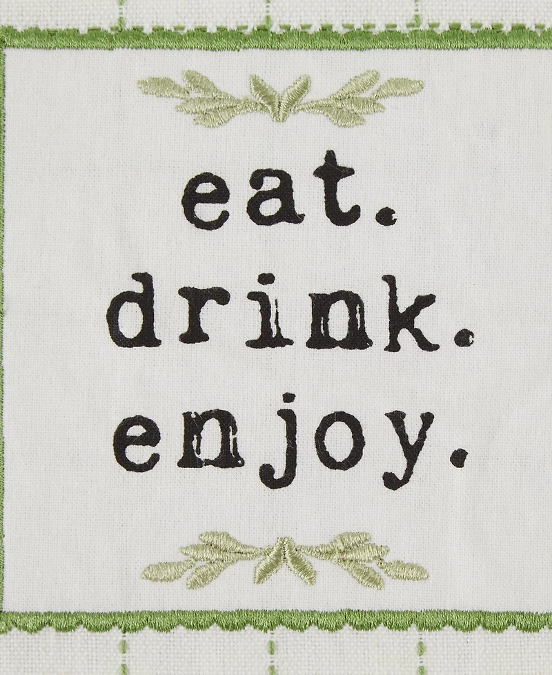 Design Imports Home Sweet Farmhouse Kitchen Collection, Potholder/Oven Mitt/Dishtowel Set, Antique Green, 4 Count