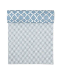 Design Imports Fridge Shelf Liner Collection Non-Adhesive, Cut to fit, Machine Washable, 12x120", Stonewash Blue Lattice, 2 Piece