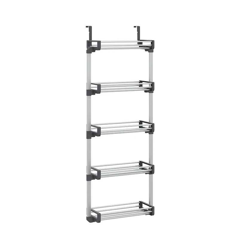 vidaXL Door Organizer with 5 Shelves 20.5"x7.9"x53.1" Aluminum