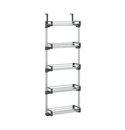 vidaXL Door Organizer with 5 Shelves 20.5"x7.9"x53.1" Aluminum
