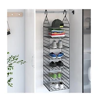 vidaXL Hanging Closet Organizer with 7 Shelves