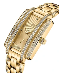 Jbw Women's Mink Diamond (1/8 ct.t.w.) 18k Gold Plated Stainless Steel Watch