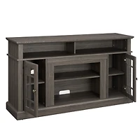 Streamdale Furniture Modern Tv Stand with Open/Closed Storage, Dark Walnut, 58"W