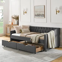 Streamdale Upholstered Twin Size Daybed with Drawers