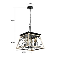 Streamdale 4-Light Farmhouse Chandeliers For Dining Room(No Bulbs)
