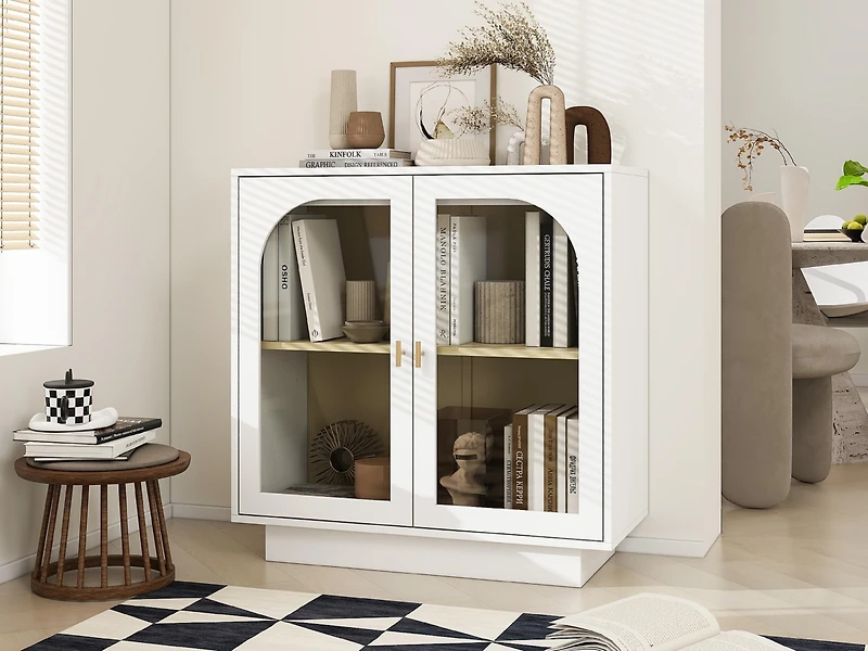 Streamdale Storage Cabinet With Acrylic Door For Living Room, Dining Room, Study