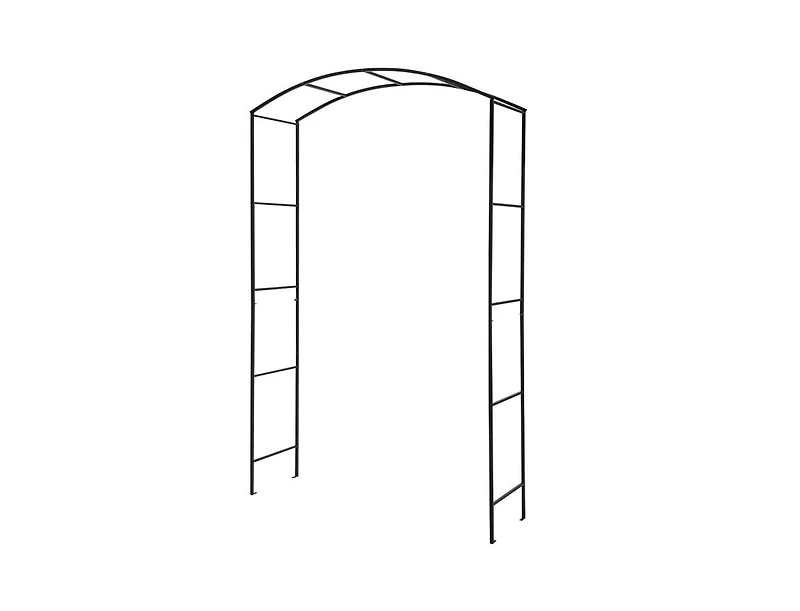 Slickblue Garden Arch Arbor Trellis with Gate Patio Plant Stand Archway-Black