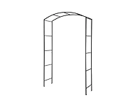 Slickblue Garden Arch Arbor Trellis with Gate Patio Plant Stand Archway-Black