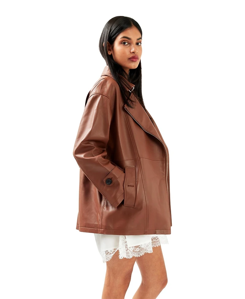 Belle & Bloom Women's Bff Belted Leather Jacket