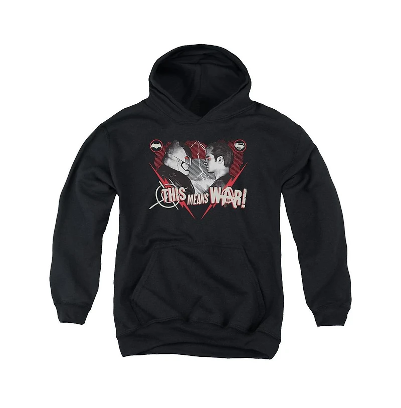Batman V Superman Youth This Means War Pull Over Hoodie / Hooded Sweatshirt