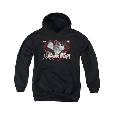 Batman V Superman Youth This Means War Pull Over Hoodie / Hooded Sweatshirt