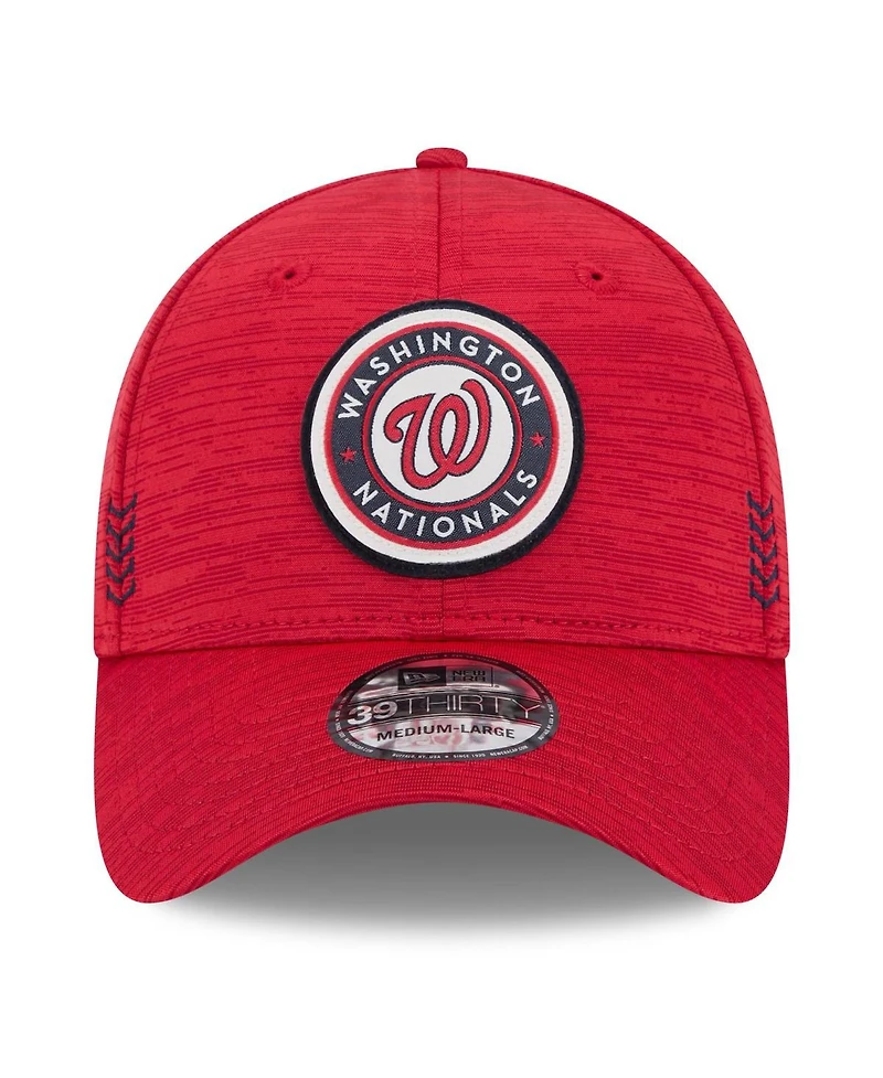 New Era Men's Red Washington Nationals 2024 Clubhouse 39THIRTY Flex Fit Hat