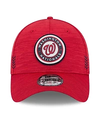 New Era Men's Red Washington Nationals 2024 Clubhouse 39THIRTY Flex Fit Hat
