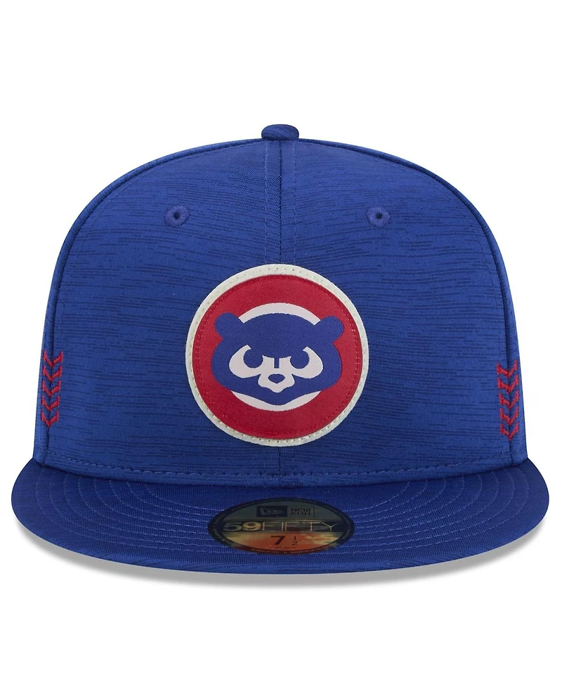 New Era Men's Royal Chicago Cubs 2024 Clubhouse 59FIFTY Fitted Hat