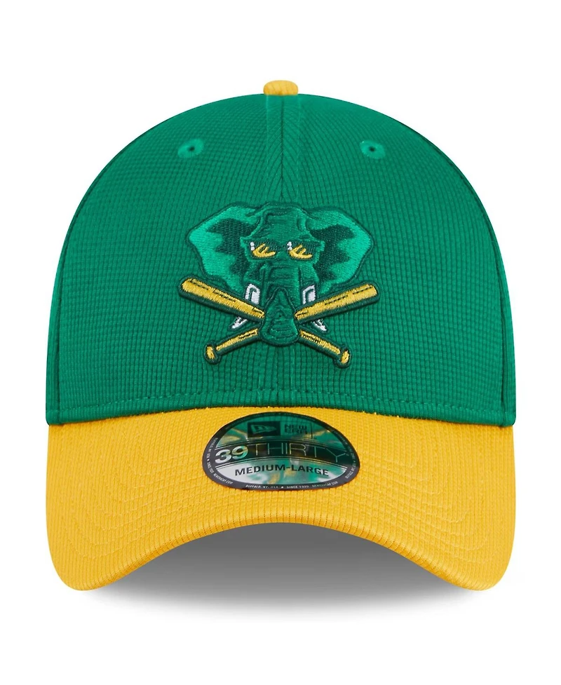 New Era Men's Kelly Green Oakland Athletics 2024 Batting Practice 39THIRTY Flex Hat