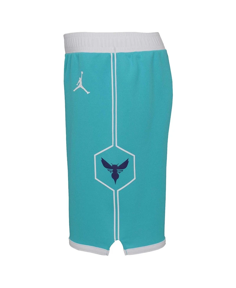 Jordan Preschool Teal Charlotte Hornets 2023/24 Icon Edition Replica Shorts