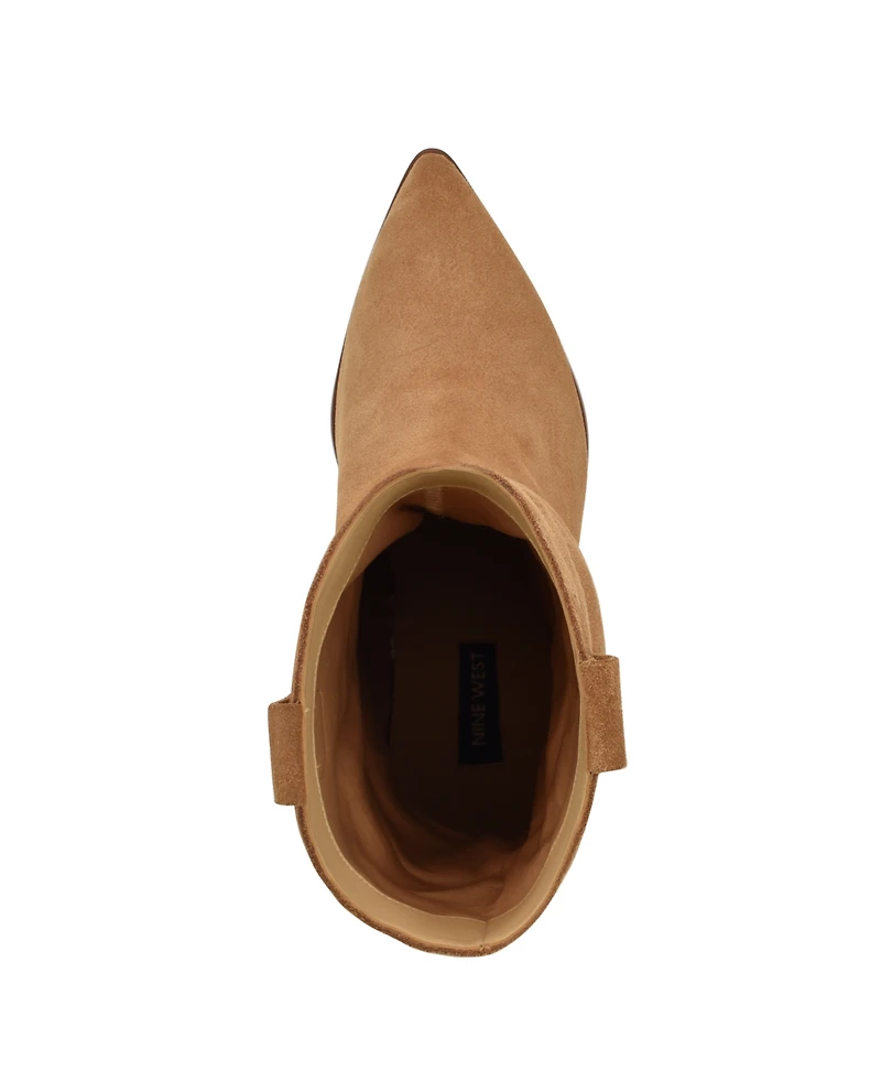 Nine West Women's Kadon Pointy Toe Block Heel Dress Booties