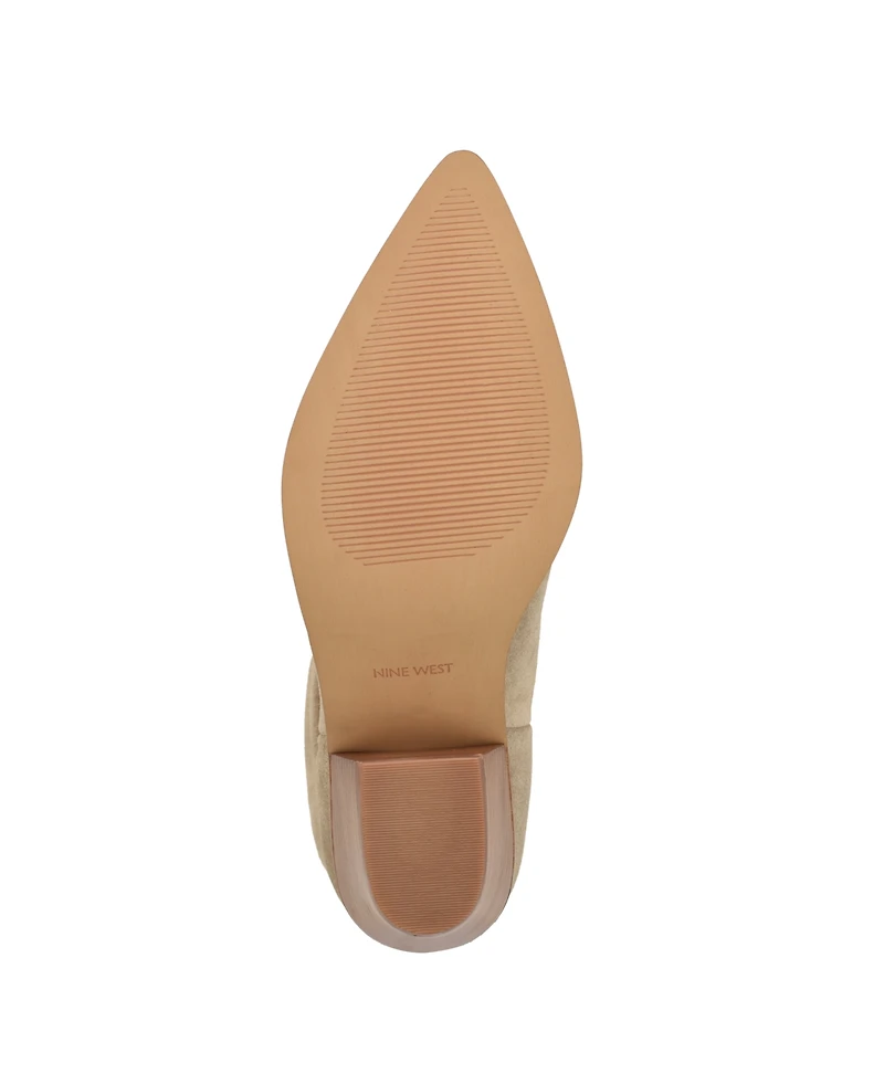 Nine West Women's Kadon Pointy Toe Block Heel Dress Booties