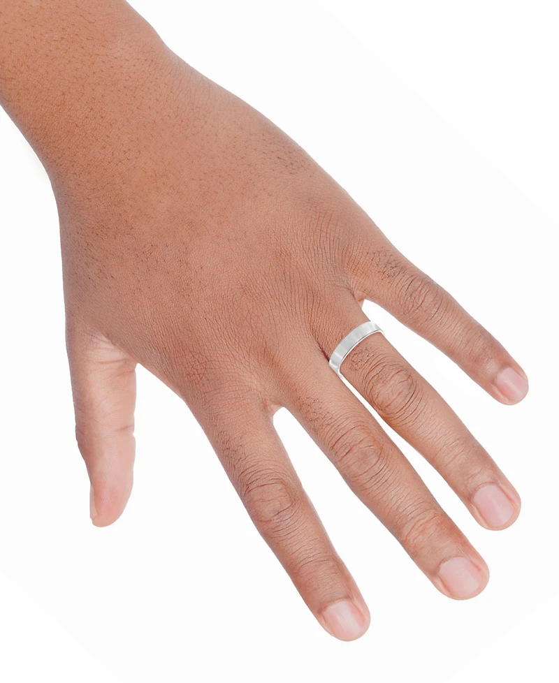 Men's Flat Profile Comfort Fit Wedding Band 14k Gold