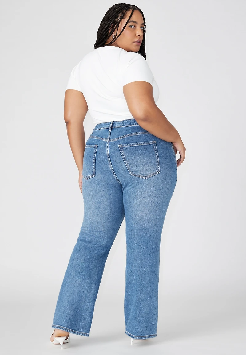 Eloquii Women's Plus The Flare Leg Jean