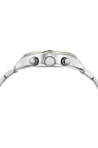 Roman Stainless Steel Two Tone & Blue Men's Watch 1291EROS