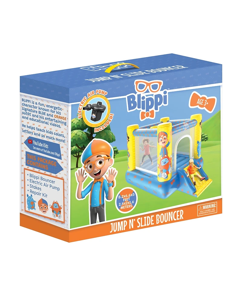 World Tech Toys Moonbug Blippi Inflatable Bouncer with Slide