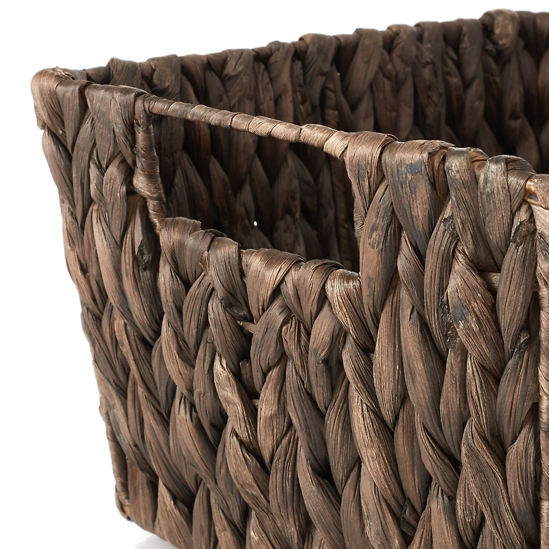 Casafield Set of 4 Water Hyacinth Storage Baskets with Handles