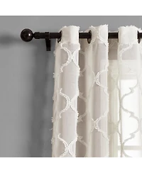 Lush Decor Avon Trellis Grommet Sheer Window Curtain Panels