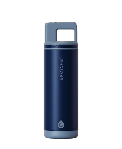 Grosche Alpine Flip 'N Sip Insulated, Leakproof Water Bottle with Straw