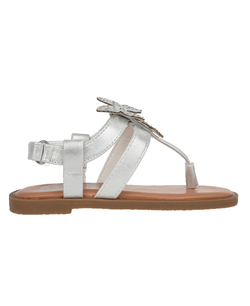 Vince Camuto Big Girl's Fashion Sandal with 3D Cutout Self Butterflies Polyurethane Sandals