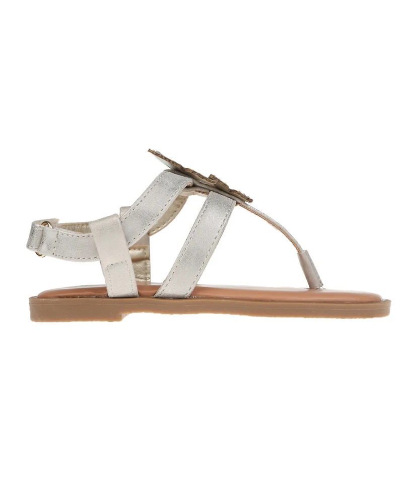 Vince Camuto Big Girl's Fashion Sandal with 3D Cutout Self Butterflies Polyurethane Sandals