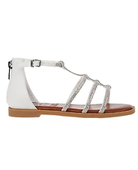 Vince Camuto Big Girl's Fashion Sandal with Micro Stone Strappy Upper Glass stones/Polyester Sandals