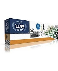 We Games Tournament Chess Set, Roll-up Board, Weighted Pieces 3.75 in. King