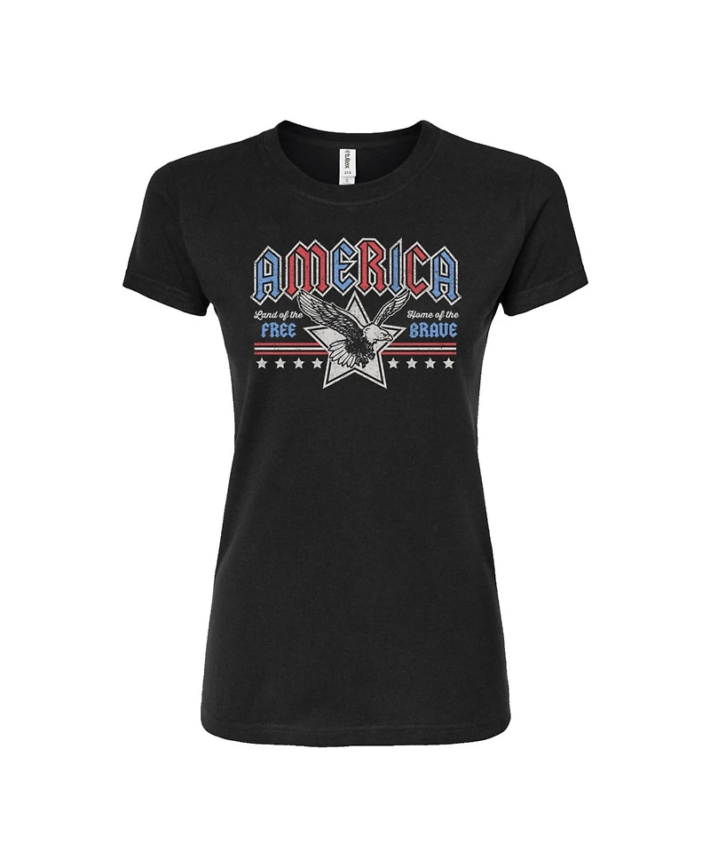 Hybrid Apparel Trendy Juniors Usa Eagle Graphic Tee