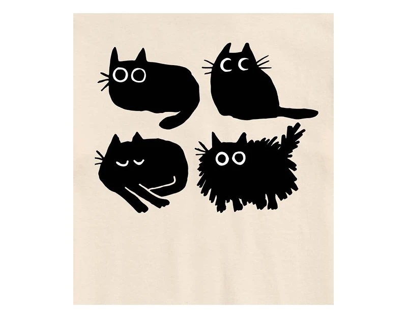 Hybrid Apparel Trendy Juniors Cat Grid Graphic Tee