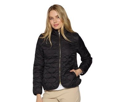 G Lifestyle Clothing Women's Double Zip Padded Jacket